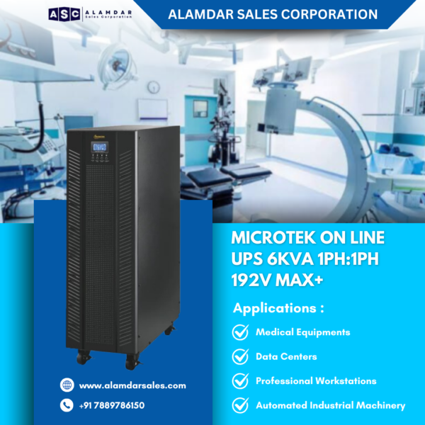 Microtek Online UPS 6KVA 1PH:1PH 192V MAX+