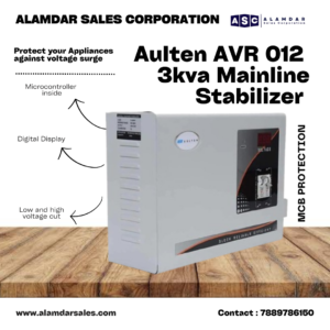 AULTEN Mainline Voltage Stabilizer for Home 3 KVA Heavy Duty 2400W 90V-300V AD012