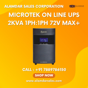 Microtek online UPS 2kVA 1PH to 1PH 72V MAX+ front view