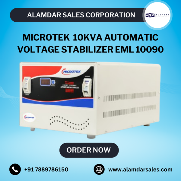 Microtek 10kVA automatic voltage stabilizer eml 10090