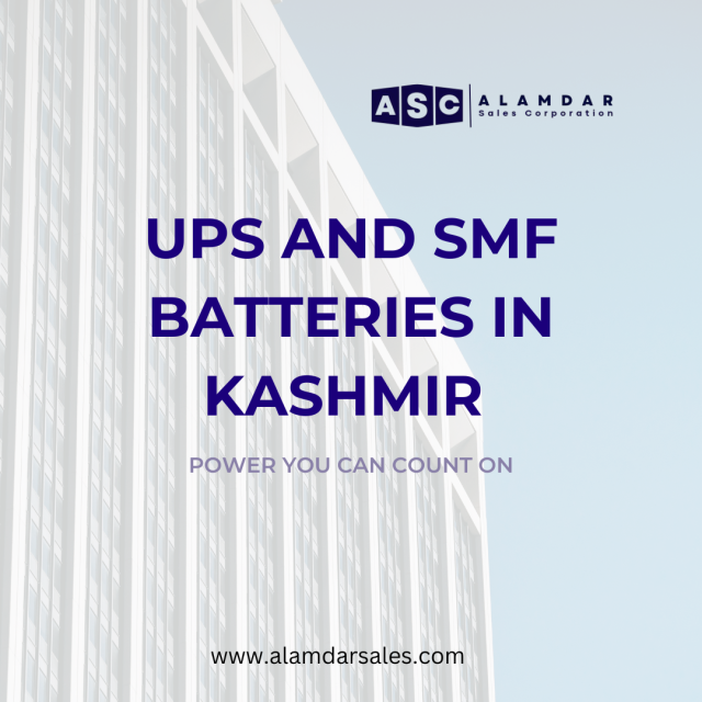 Alt="UPS and SMF batteries in Kashmir providing reliable power backup"