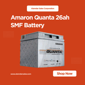 Amaron Quanta 26Ah SMF battery – 12V compact, maintenance-free power backup for UPS systems.