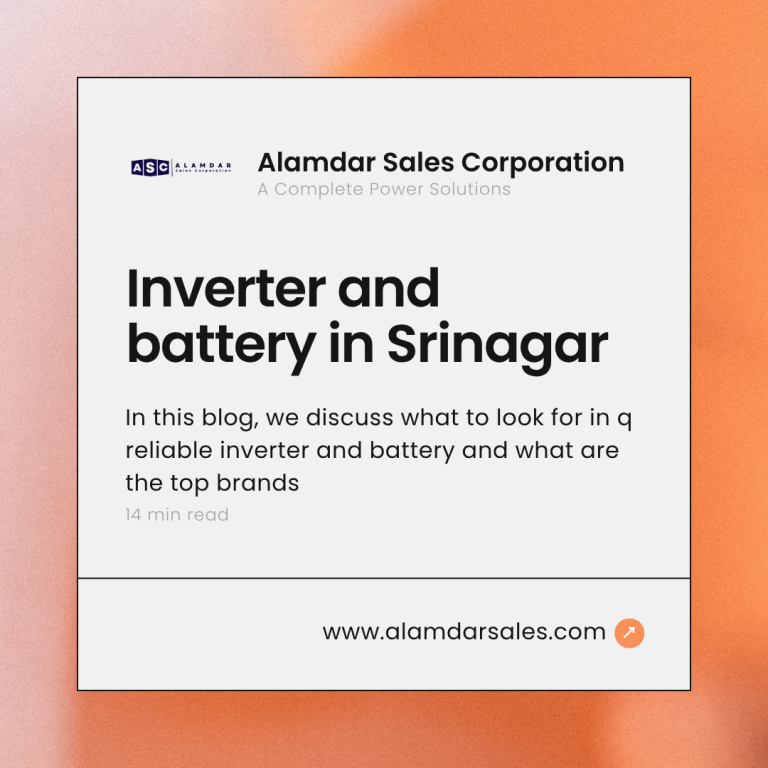 Inverter and battery in Srinagar
